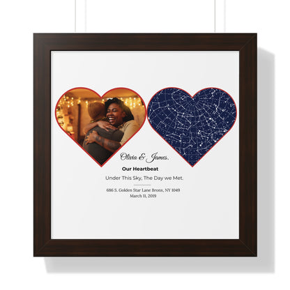 The Night Sky Custom Star Map: Personalized Gift for Valentine's Day, Aniversary, engament, Wedding Gifts