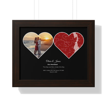 The Day We Met Star Map: Personalized Gift for Valentine's Day, Aniversary, engament, Wedding Gifts