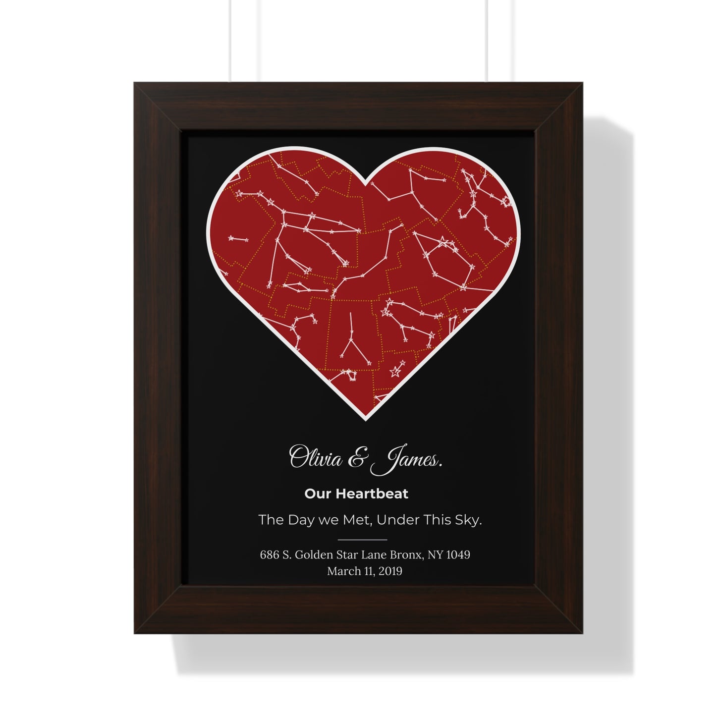 Our First Date Star Map, Star Alignment Gift Perfect for Valentine's Day, Aniversary, Wedding Gifts