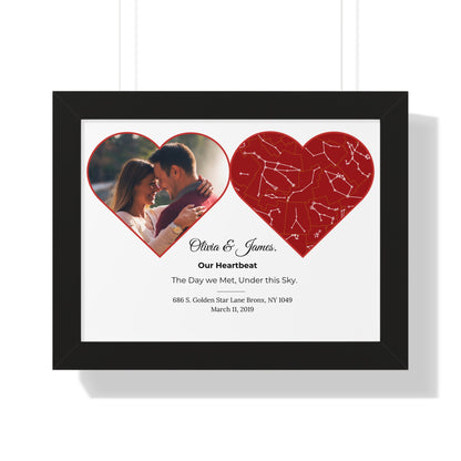 Star Map Day We Met: Personalized Gift for Valentine's Day, Aniversary, engament, Wedding Gifts