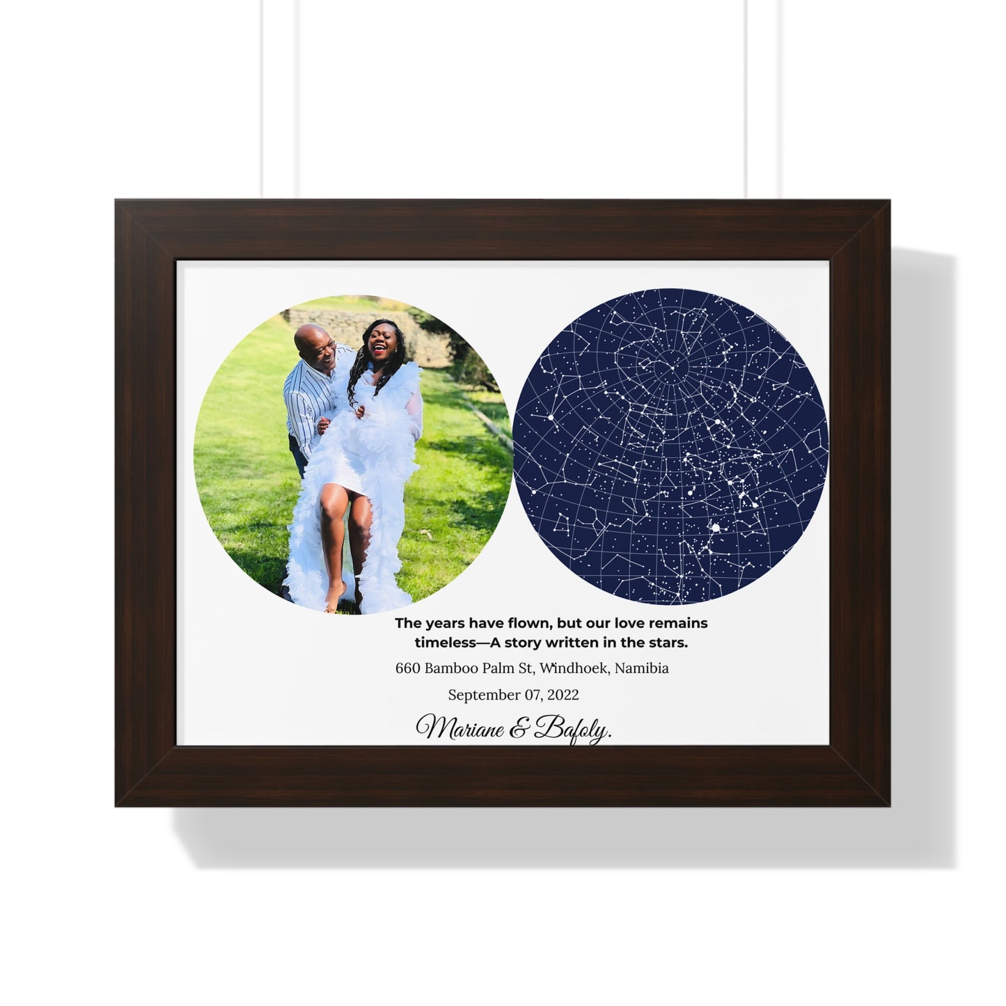 Wedding Anniversary Gift for Couple  Personalized Wedding Star Map: Custom Night Sky Print for Your Special Day, Star Alignment Gift