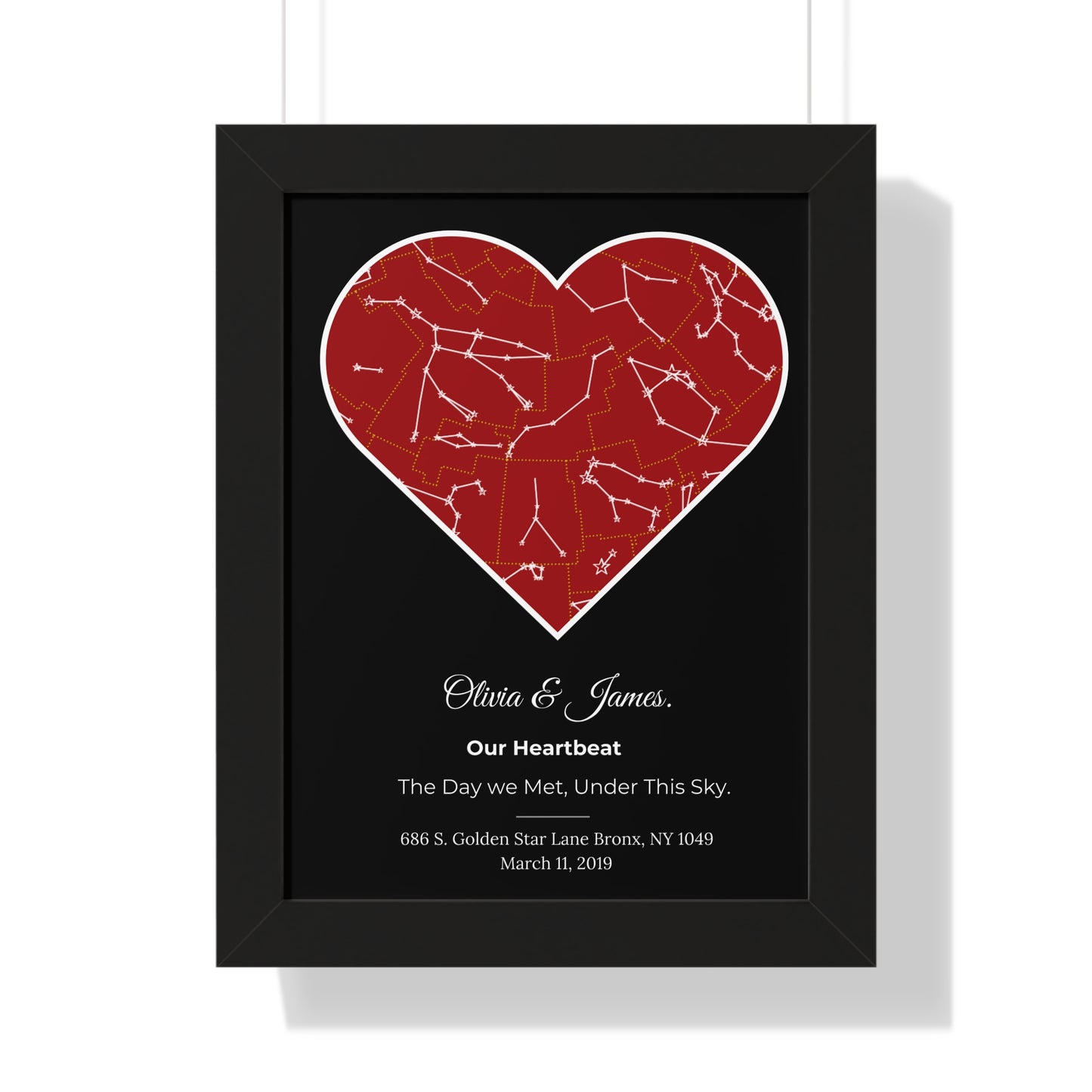 Our First Date Star Map, Star Alignment Gift Perfect for Valentine's Day, Aniversary, Wedding Gifts