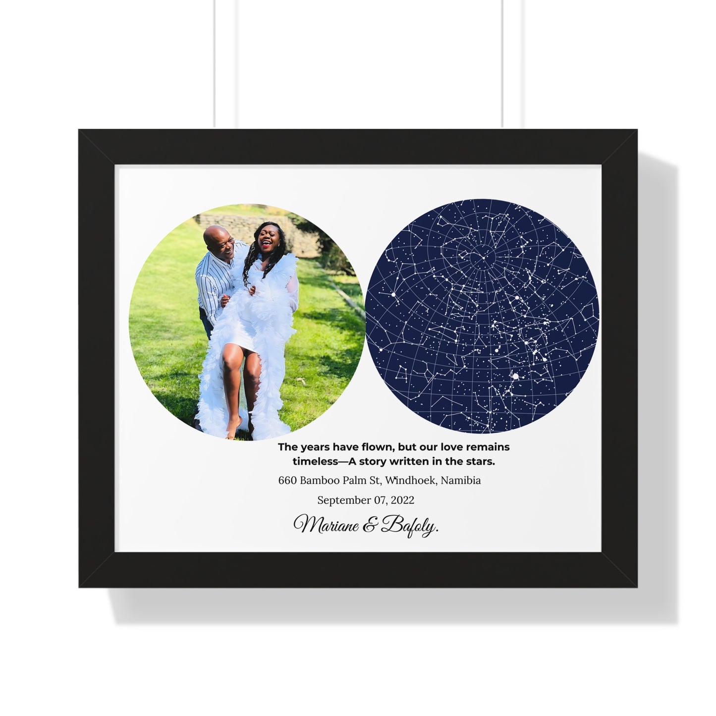 Wedding Anniversary Gift for Couple  Personalized Wedding Star Map: Custom Night Sky Print for Your Special Day, Star Alignment Gift