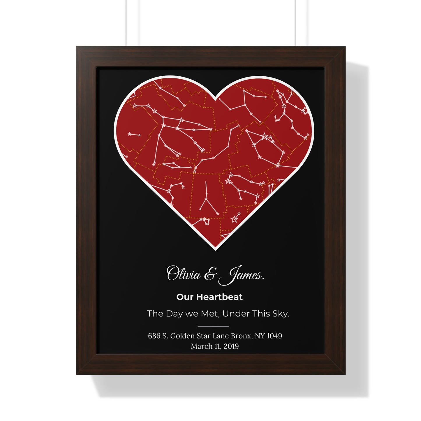 Our First Date Star Map, Star Alignment Gift Perfect for Valentine's Day, Aniversary, Wedding Gifts