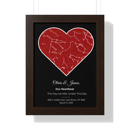 Our First Date Star Map, Star Alignment Gift Perfect for Valentine's Day, Aniversary, Wedding Gifts