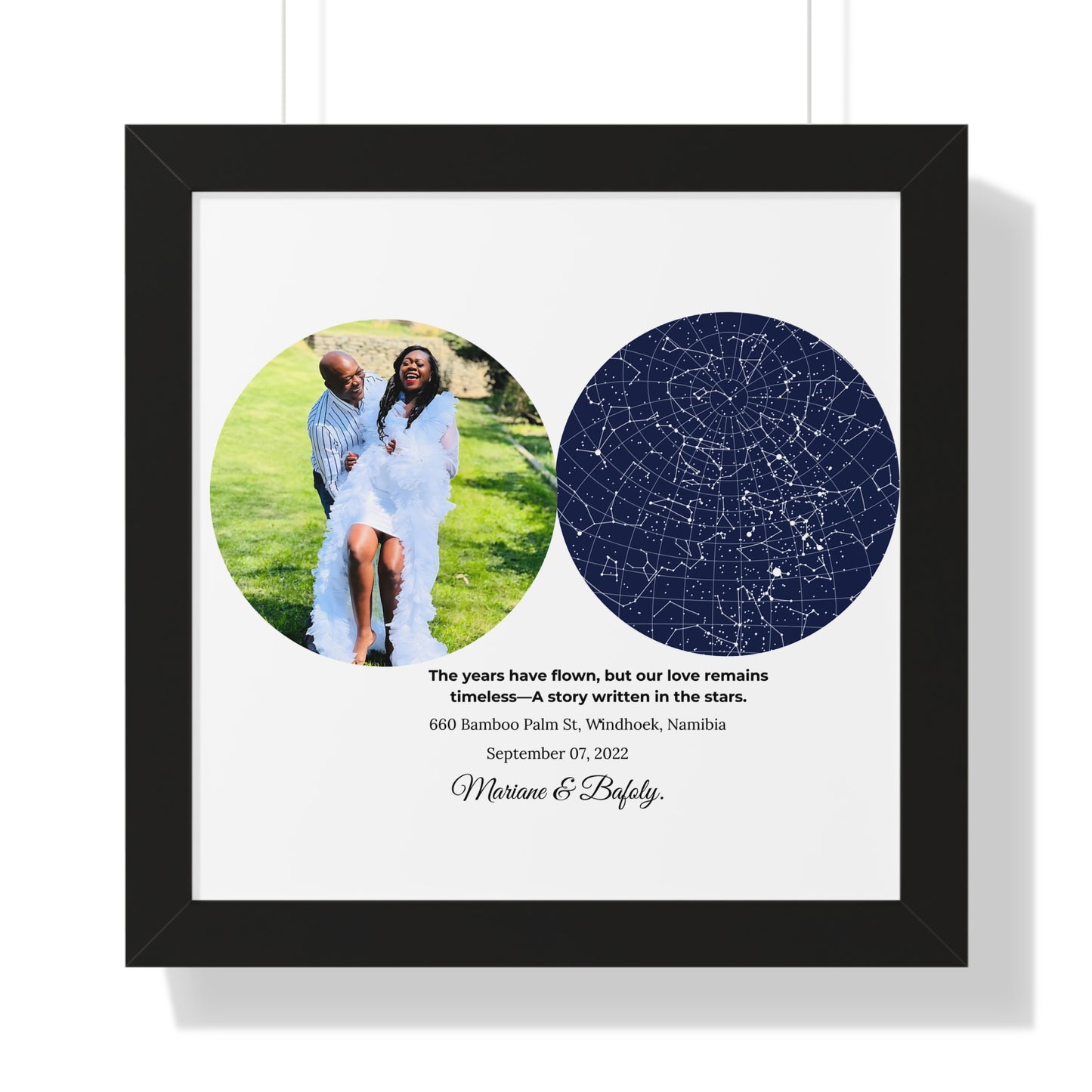 Wedding Anniversary Gift for Couple  Personalized Wedding Star Map: Custom Night Sky Print for Your Special Day, Star Alignment Gift