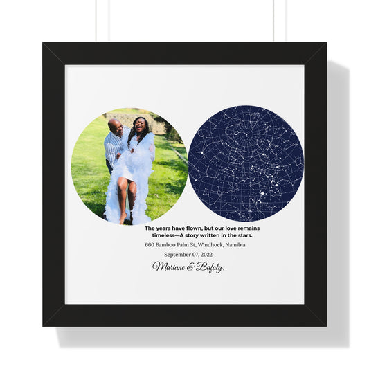 Wedding Anniversary Gift for Couple  Personalized Wedding Star Map: Custom Night Sky Print for Your Special Day, Star Alignment Gift