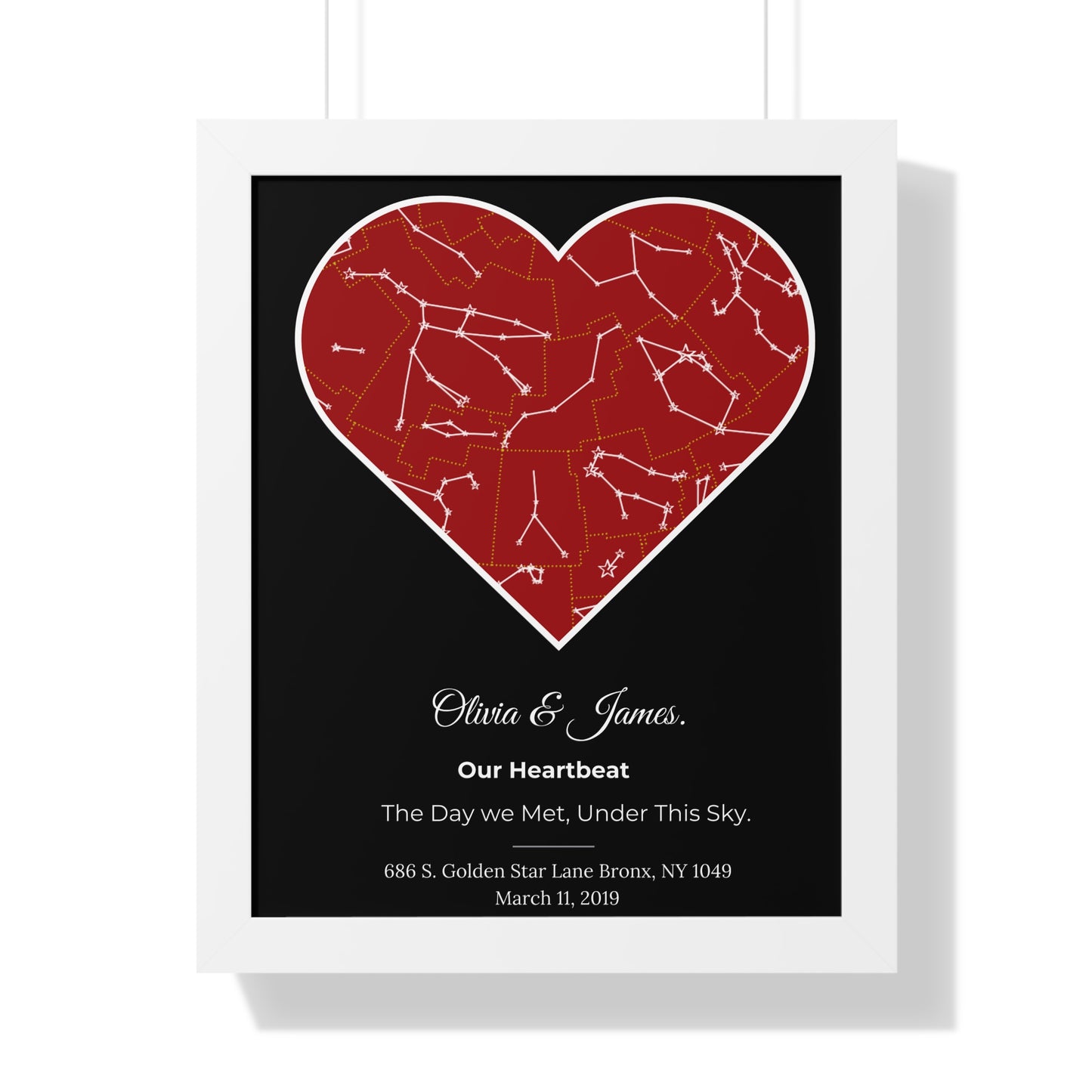 Our First Date Star Map, Star Alignment Gift Perfect for Valentine's Day, Aniversary, Wedding Gifts