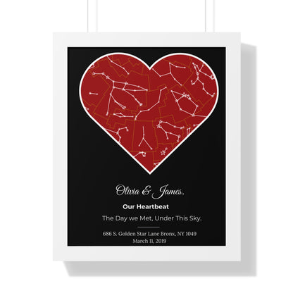 Our First Date Star Map, Star Alignment Gift Perfect for Valentine's Day, Aniversary, Wedding Gifts