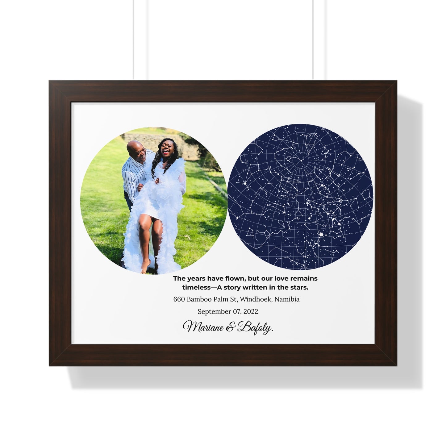 Wedding Anniversary Gift for Couple  Personalized Wedding Star Map: Custom Night Sky Print for Your Special Day, Star Alignment Gift