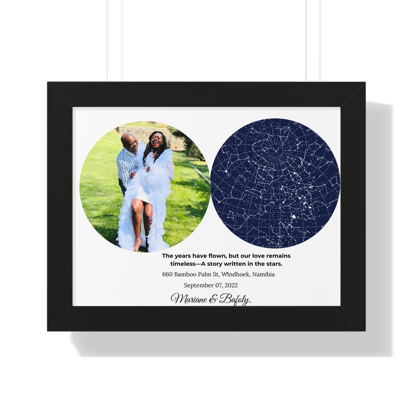 Wedding Anniversary Gift for Couple  Personalized Wedding Star Map: Custom Night Sky Print for Your Special Day, Star Alignment Gift