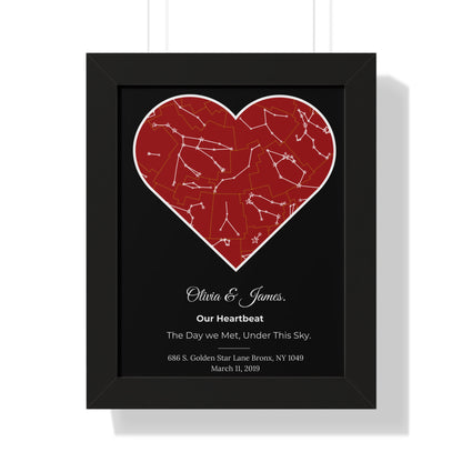 Our First Date Star Map, Star Alignment Gift Perfect for Valentine's Day, Aniversary, Wedding Gifts