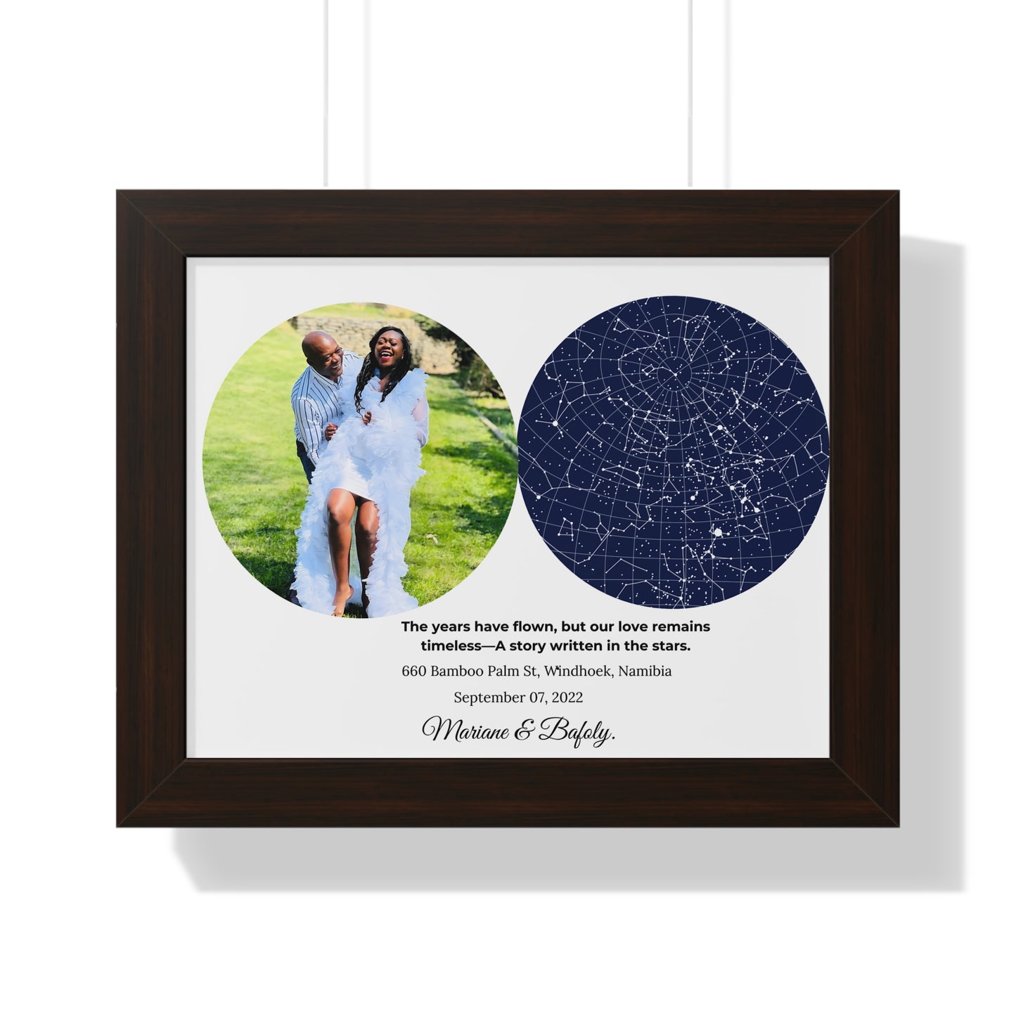 Wedding Anniversary Gift for Couple  Personalized Wedding Star Map: Custom Night Sky Print for Your Special Day, Star Alignment Gift