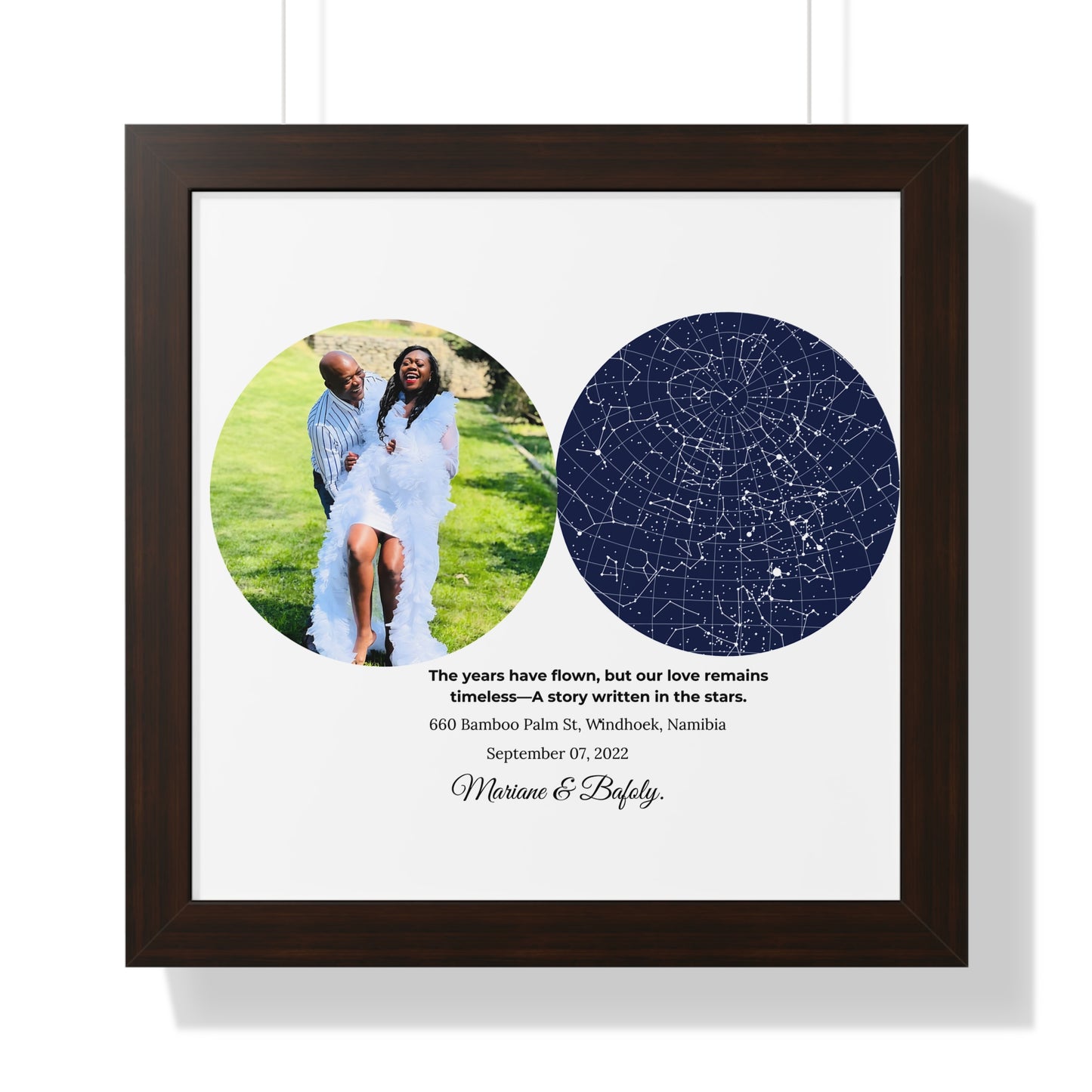 Wedding Anniversary Gift for Couple  Personalized Wedding Star Map: Custom Night Sky Print for Your Special Day, Star Alignment Gift