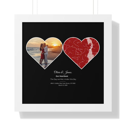 The Day We Met Star Map: Personalized Gift for Valentine's Day, Aniversary, engament, Wedding Gifts