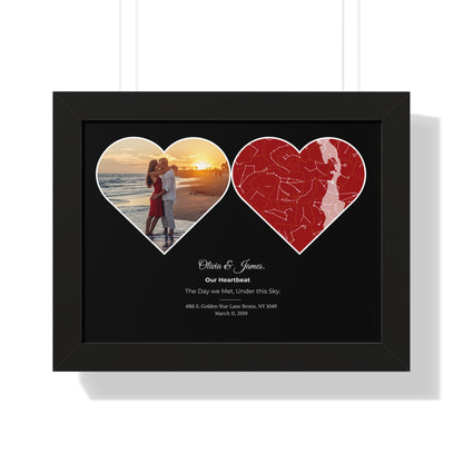 The Day We Met Star Map: Personalized Gift for Valentine's Day, Aniversary, engament, Wedding Gifts