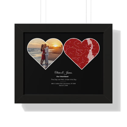 The Day We Met Star Map: Personalized Gift for Valentine's Day, Aniversary, engament, Wedding Gifts