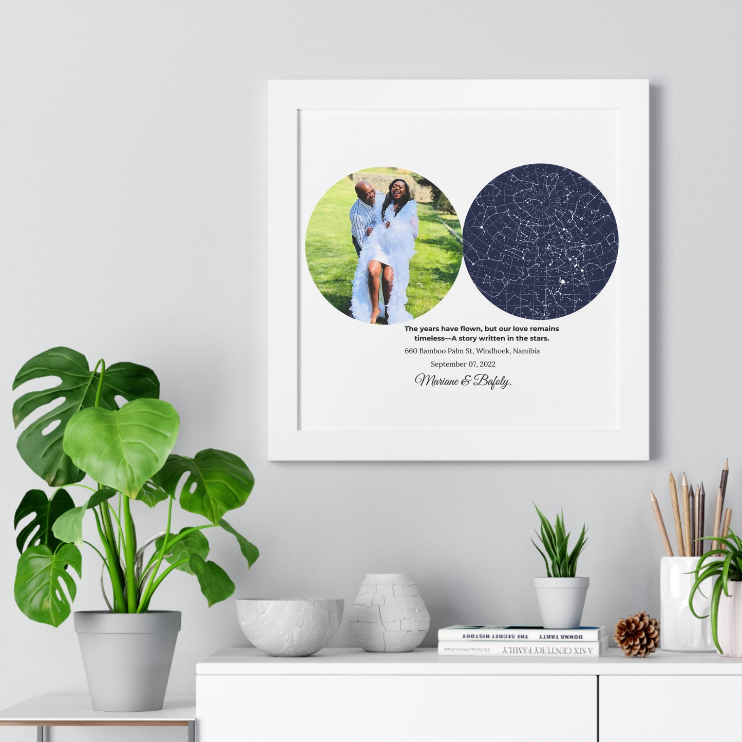 Wedding Anniversary Gift for Couple  Personalized Wedding Star Map: Custom Night Sky Print for Your Special Day, Star Alignment Gift